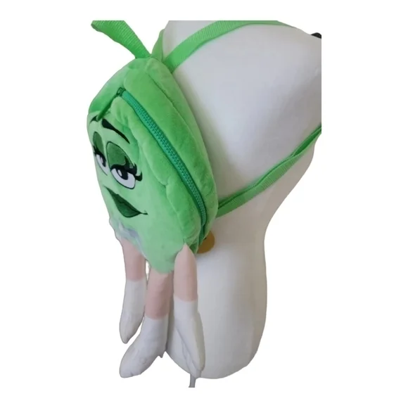 M&M World Green Adjustable Plush Backpack NWT - Picture 3 of 11